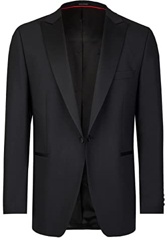 Wilvorst Classics Herren Smokingsakko Modern Fit Schwarz 56