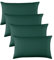 Hafaa 4 Pack Pillowcases – Easy Care Soft Brushed Microfiber Emerald Pillow cases - Wrinkle, Fade, Stain Resistant with Envelope Closure Bed Pillow Covers Protectors, 50x75 cm