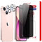 AZSCYN 2 Piezas Protector Pantalla Privacidad para iPhone 13 Mini, con 2 Piezas Protector de Lente de cámara Funda Amistoso, Privacidad Cristal Templado Anti Espía, dureza 9H