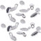 VILLCASE 30pcs Silver Plated Small Pendant Bail, Oval Spoon Glue-on Small Pendant Bail, Oak-Leaf Pattern, Ideal for Earring Necklace Making