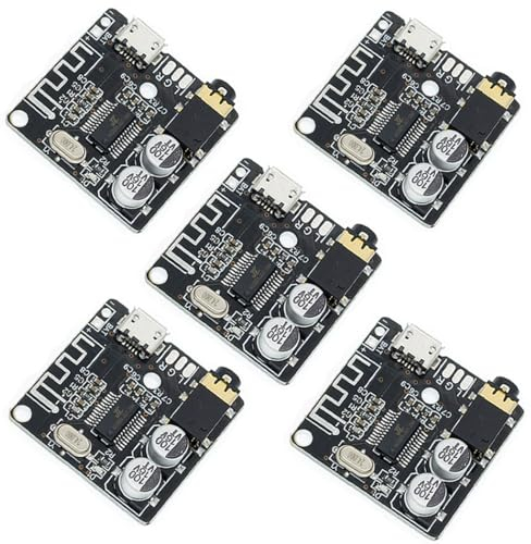 Hailege 5pcs MVHM-314 MP3 Placa decodificadora sin pérdidas Bluetooth 5.0 Audio Placa receptora Bluetooth Módulo de decodificación de música estéreo inalámbrico Micro USB