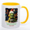 Stickyworld exclusive Grinch Weihnachtstasse Ich hasse Morgen Menschen - lustige Kaffetasse - spülmaschinenfest 330 ml Keramik (gelb)