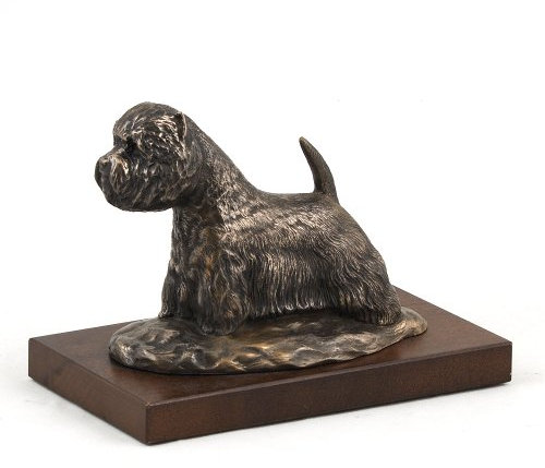Art-Dog Dog Holzsockel Statue - Einzigartige Edition ArtDog Collection - Handgemachte Hundeskulptur für Hundeliebhaber - Handgemachte Skulptur Indoor- Hundefigur - Statue West Highland White Terrier