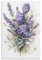 AEMYSKA Rustikaler Lavendel-Wandkunst, Leinwanddruck, Aquarell, Vintage, Blume, Natur, ungerahmt, Poster, gerahmtes Kunstwerk für Schlafzimmer, Wohnzimmer, Büro, 30 x 45 cm (B x L)