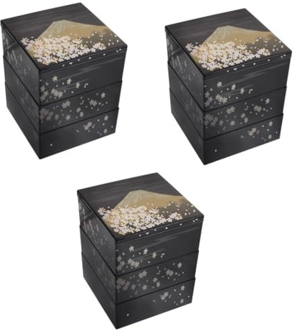 Garneck 3pcs Japanese Style Sushi Boys and Girls Lunch Box Boys and Girls Bento