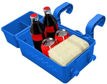 Ruwshuuk Panier de Rangement au Bord de la Piscine, Panier de Piscine avec Porte-gobelet de Piscine, étagère de Piscine, Accessoires de Piscine Hors Sol, Convient à la Plupart des piscines à Cadre