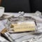 Heart Glass Butter Dish wiht Lid, Classic Covered 2-Piece ,Clear Rectangular, Dishwasher Safe