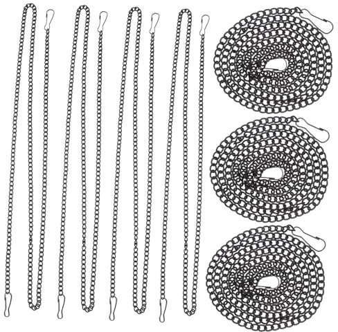CANIGHT 10piezas Cadena De Etiquetas De Ganchos De Hierro Para Colgar Posters y Decoraciones Para Tiendas