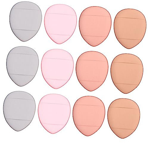 BELLIFFY 12 Stück Make-up Blending Puderquaste Mischpuderquaste Gesichtsgrundierungsquaste Lose Puderquaste Mini Pulver Schwämmchen