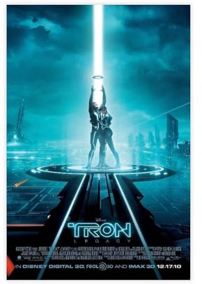 ahnld Tron Legacy Filmposter auf Leinwand, Poster, Wandkunst, Dekordruck, Bild, Gemälde für Wohnzimmer, Schlafzimmer, Dekoration, 30 x 45 cm