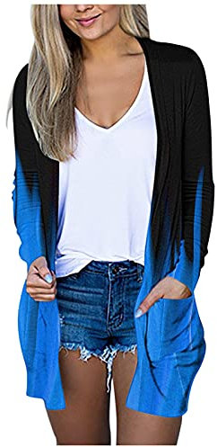 Angebote Unter 10 Euro, Mantel Damen Winter Jacke Frauen Lässige Flamme Druck Langarmtasche Offene Vordere Cardigan Lockeres Leichtgewicht Teenager Mäntel In Der Oberbekleidung Hausweste Damen