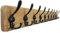 Dseap Coat Rack Wall Mount - 97cm Long, Patented, Heavy-Duty, 10-Tri-Hooks, Barnwood-Style Wooden Wall Coat Hanger Hook Rail for Winter Coats Hat Jacket Clothing, Weathered Brown & Black