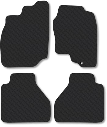 Nissan Navara (2005-2010) 5mm Rubber Car Mats | Heavy Duty Rubber Tailored Fit Floor Mats Full Coverage Durable Waterproof Accessories Easy Clean Anti Slip Made in the UK
