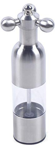 Pepper Mill, Clear Pepper Grinder, Stainless Steel Salt and Pepper Grinder Set with Adjustable Coarseness, for Family Kitchen, Dining Room, Restaurants and Hotels