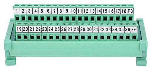 Bloque de terminales, conector de cable Módulo PLC SCSI 36P 35 mm Riel DIN Suministros eléctricos para electrodomésticos, control eléctrico, fuente de alimentación, mantenimiento