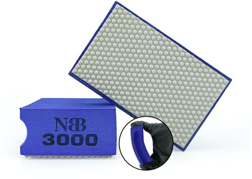 NBB Handdiamantiertes Schleif- oder Polierpad mit flexibler Schwammrückseite zum Schleifen von Stein, Granit, Keramik, Fliesen, Glas, Holz, Metall (1,3000#)