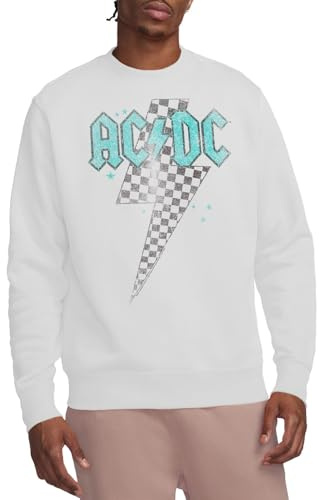 AC/DC ACDC Skewed Checkerboard Bolt Crew Sweatshirt