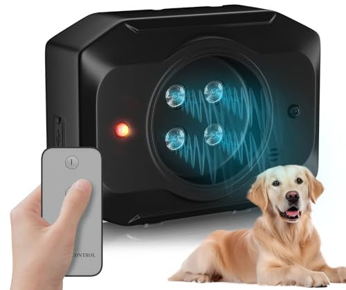 Antibell Gerät für Hunde, 55Ft Akustische Anti-Bell-Mittel mit Fernbedienung, 3Modi Ultraschall-Bellstopper für Hunde Innen Draußen, Antibell für Hunde Kleiner Großer Mittelgroßer Hunde Anti Bell