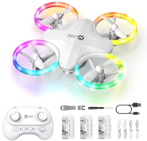 Holy Stone HS180 Kids Mini Drone with LED Lights for 6-12 Year Old Boys Girls, Small RC Quadcopter with 3 Batteries 21 Mins Flight, 360° Flips, Easy to Fly, Birthday Gift for Kids