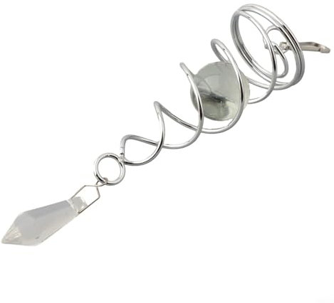 Garden Art Wunderschönes Spiral-Windspiel mit Glaskugel für Naturliebhaber (weiß)