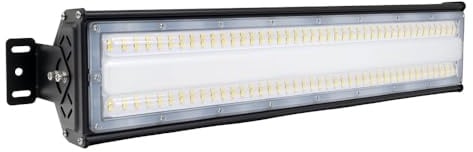 LUXULA 4 Stück LED Hallenleuchte High-Bay linear 100W 12000lm, 5000K, IK08 | IP65 IK08, linear, 5000K Neutralweiß Tageslicht, Industrielampe für Werkstatt und Lager, Deckenleuchte, High Bay