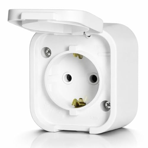 Aufputz Steckdose IP54, Serie SPX weiß