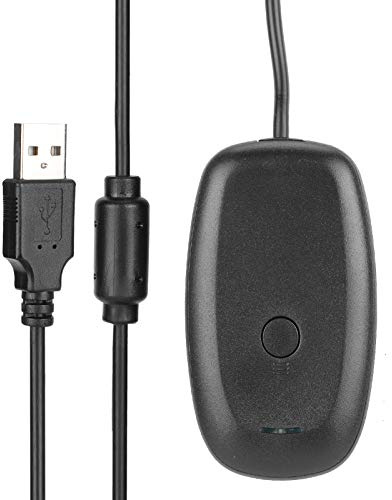Bewinner PC Wireless Gaming Receiver Adapter, USB Console Connector for 360 Controller with Driver CD Support Up to 4 Controllers and Headsets