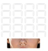 DJCIW 16G Klare Septum-Retainer, 20PCS Klare U-förmige Flexible Septum-Piercing-Retainer, Unsichtbare Acryl-Kunststoff-Septumringe für Arbeit und Schule