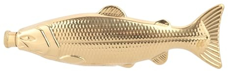 Generico Flasque de poche - Acier 21 x 2,8 x 6 cm | Conteneur en forme de poisson hermétique | Bouteille alcoolique compacte pour les voyages en plein air, les fêtes et les jours Porto Impiego