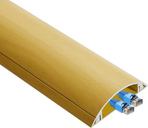 Wire fastener Wire Molding for Floor, Rigid Waterproof Cable Raceway/Wires Hider Cover with Wood Grain, Cord Organizer Management Kit(C,Width 28mm)