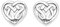 Sterling Silver Celtic Heart Earrings - Celtic stud Earrings - SIZE: 8mm Gift Boxed 5034.