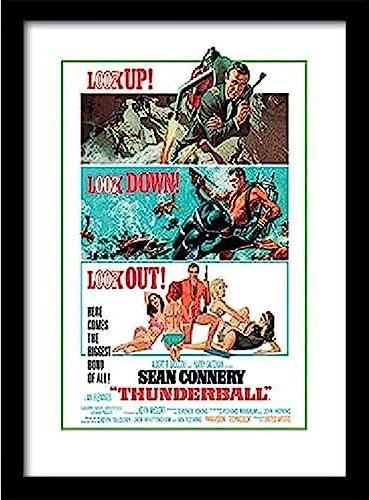 iPosters Kunstdruck, Gerahmt, James Bond Thunderball - Look Out, 40 x 30 cm, Wohnzimmer, Wandmontage