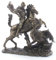 US Dekofigur Saint George der Drachentöter, Kaltguss, Bronze, 29 cm