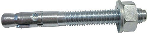 allfa 7250016195 Stahlanker mit ETAG 001 Zulassung, verzinkt, M16 x 195 mm, 10 Stück