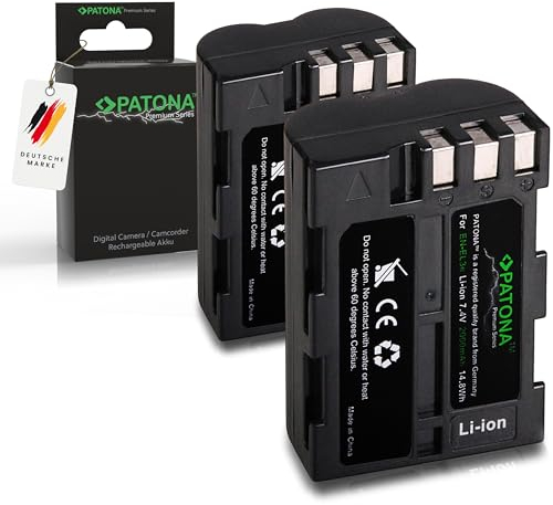 PATONA 2X Premium Batterie EN-EL3E Compatible avec Nikon D50 D70s D80 D90 D200 D300