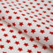 Stoff Meterware Sterne Stars 8 mm - 1 Meter, Deko, Kinder, Winter, Weihnachten, Baumwollstoff, Kinderstoff, Sternestoff, Basteln, Nähen (Rot auf Weiß)