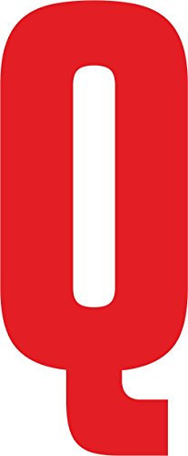 Self Adhesive Vinyl Letters/Numbers 17cm - Ideal for Signs/Wheelie Bins/Vehicles (Red Q)