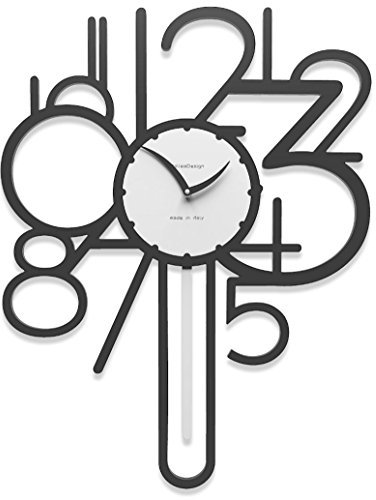 CalleaDesign Joseph Wanduhr mit Pendel schwarz