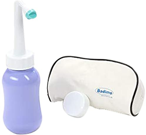 Badimo BP30 (315 ml) - mobiles Bidet für daheim und unterwegs, Po-Dusche (mit Deckel & Tasche), das Original,spart Klopapier,Reise Bidet, Intimdusche,seit 2008 in deutschen Apotheken