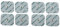 Zehn-Elektroden-Pads, 5 x 5 cm, selbstklebende Elektroden mit 3,5-mm-Bolzenanschluss (8 Stück), kompatibel mit Beurer- und Sanitas-Zehngeräten