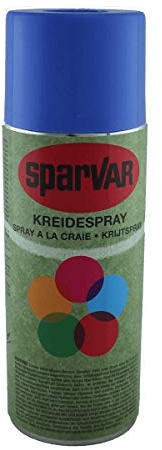 6x SparVar Kreidespray Neon mit Überkopfdüse 400 ml Leuchtblau