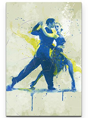 Paul Sinus Art Tanzpaar 90x60cm auf Leinwand gespannt fertig zum aufhängen