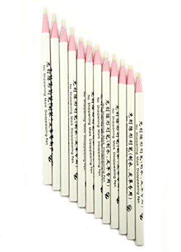 HAND® Non Sharpening Tailor White Magic Auto-Fading Iron off Pencil for Cloth, Leather Etc - Pack of 12