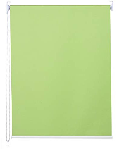 Rollo HWC-D52, Fensterrollo Seitenzugrollo Jalousie, 100x160cm Sonnenschutz Verdunkelung Blickdicht - hellgrün