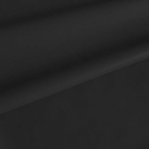 Kunstleder Polsterstoff Bezugsstoff Lederimitat, Echtleder-Optik, Breite 140 cm, Länge 2 m, Schwarz