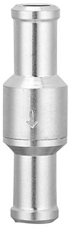 Gorgeri Step Aluminium Inline Straight Rückschlagventil für Kraftstoff, Öl, Benzin, Biodiesel, Gas, Flüssigkeit, Wasser, Kühlmittel, Luft/Vakuum(12mm)