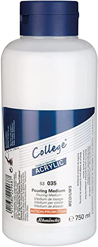 Schmincke - College® Pouring Medium, 750 ml, 53 035 0030, Hilfsmittel in der Acrylmalerei, flüssiges Acryl-Hilfsmittel für für Pouring Technik, Fließtechnik und Gießanwendungen