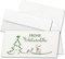 200x Weihnachtskarten-Set DIN Lang in Weiß mit grünem Tannenbaum und Rentier - Faltkarten mit passenden Umschlägen DIN Lang Hochweiß mit Haftklebung - Weihnachtsgrüße für Firmen und Privat