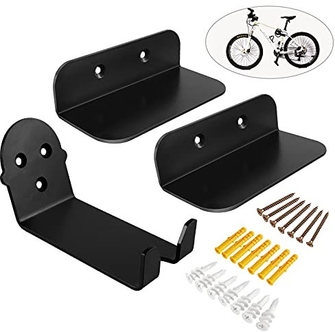 Eapele Fahrradpedal-Aufhänger, horizontale Aufhängung, robuste Stahlplatten aus 10 GA, Unterstützung bis zu 68 kg, kompatibel mit Plattformpedal, Clipless-Pedal und Hybrid-Pedal