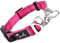 PETTOM Hundehalsband, Zugstopp Halsband Hunde mit Sicherheitsschloss, Halsband Breit Verstellbar und Reflektierend für Große Mittlere und Kleine Hunde (M, Rosa)